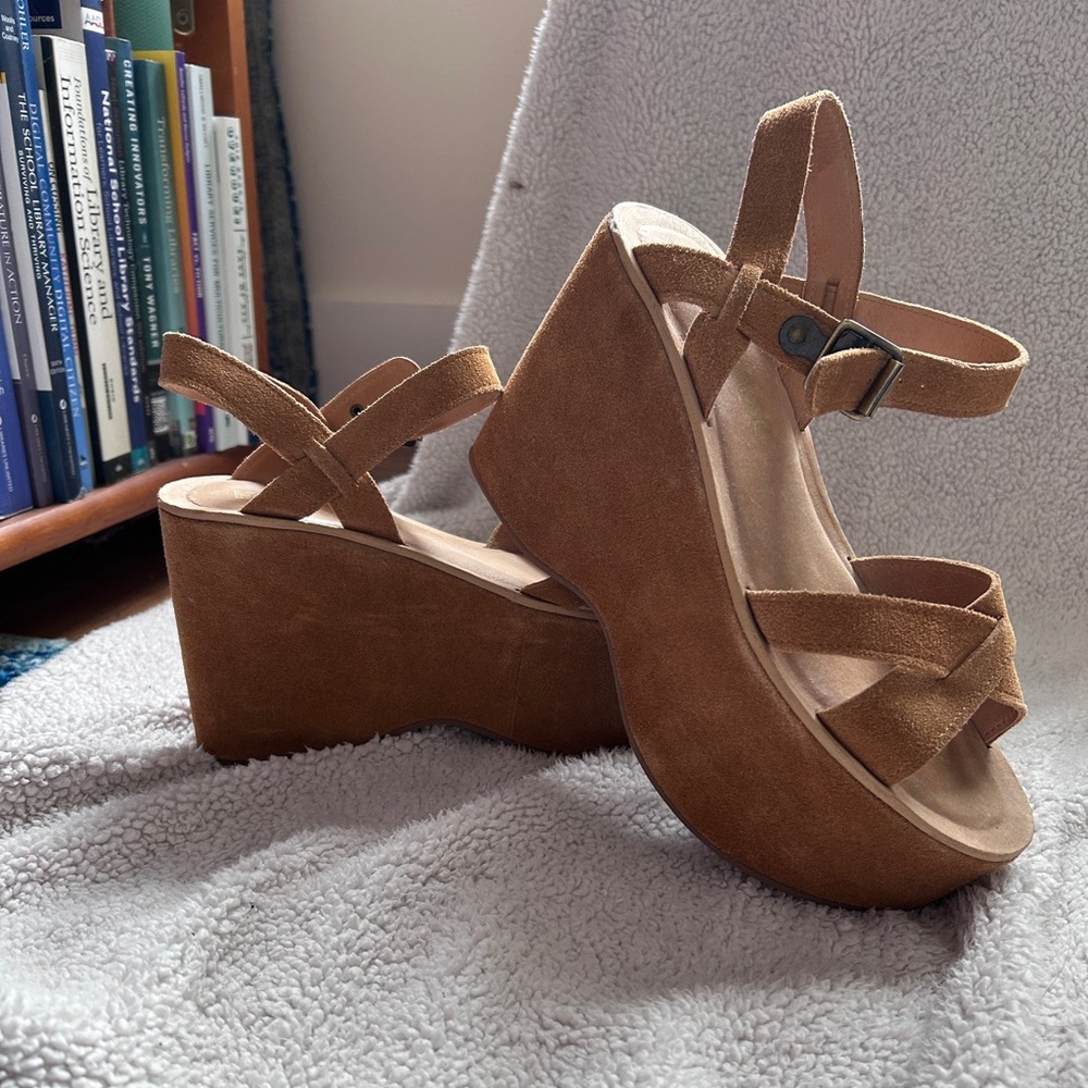 Kork Ease Elyse Anthropologie Platform Sandals Tan